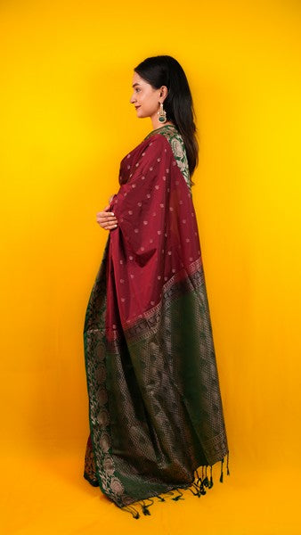 Kanjivaram Silk Forest Green