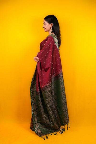 Kanjivaram Silk Forest Green