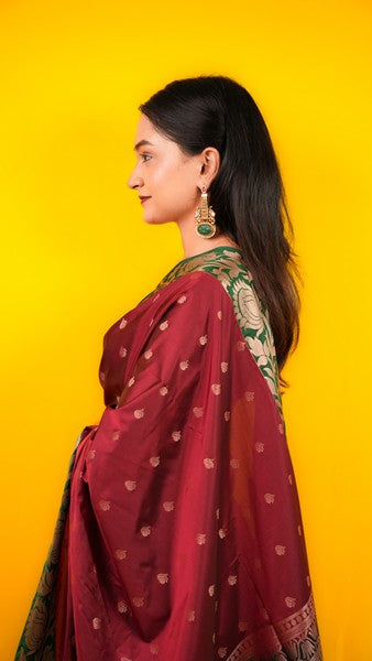 Kanjivaram Silk Forest Green