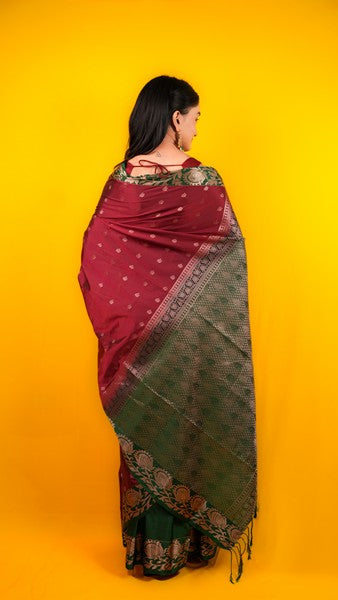 Kanjivaram Silk Forest Green