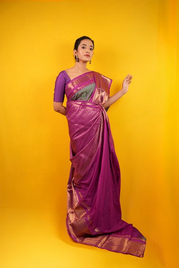 Kanjivaram Silk Fuchsia Pink