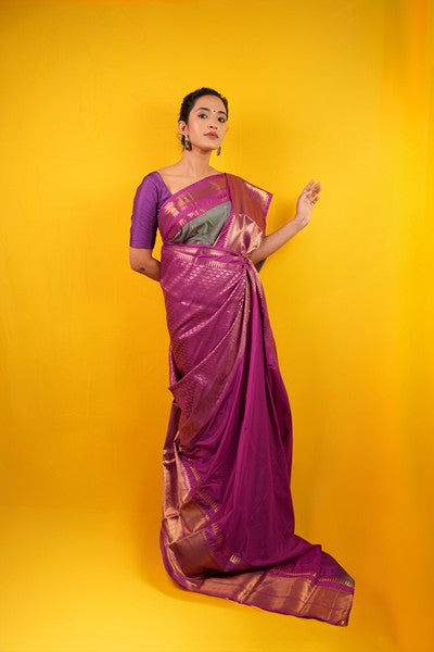 Kanjivaram Silk Fuchsia Pink