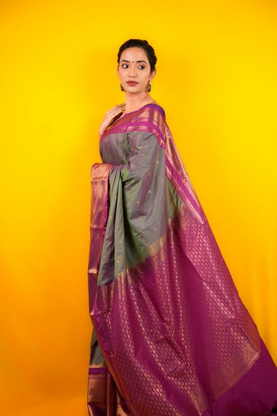 Kanjivaram Silk Fuchsia Pink