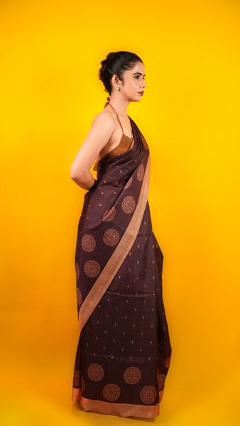 Tussar Silk Dark Brown