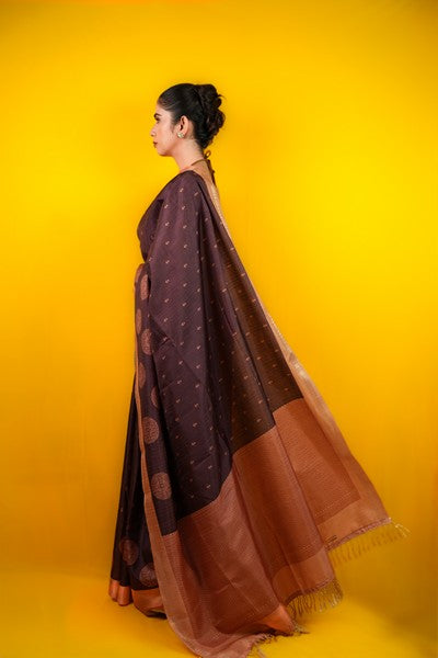 Tussar Silk Dark Brown