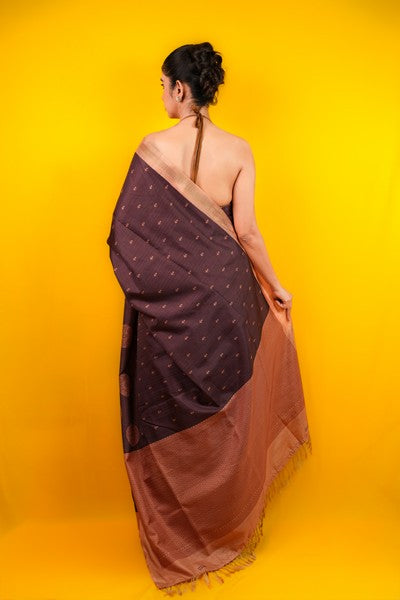 Tussar Silk Dark Brown
