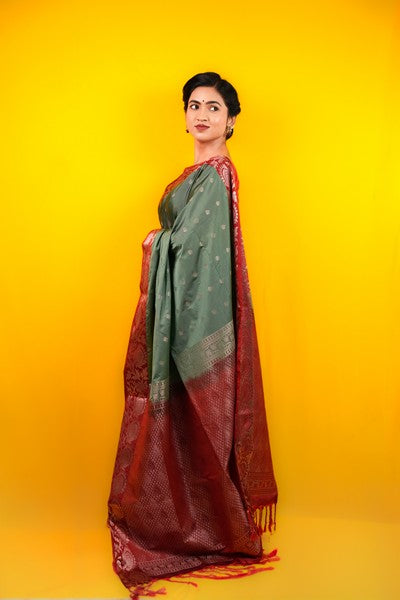 Kanjivaram Silk Sage Green