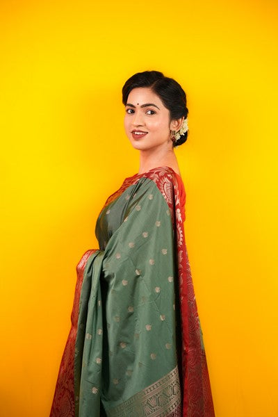 Kanjivaram Silk Sage Green