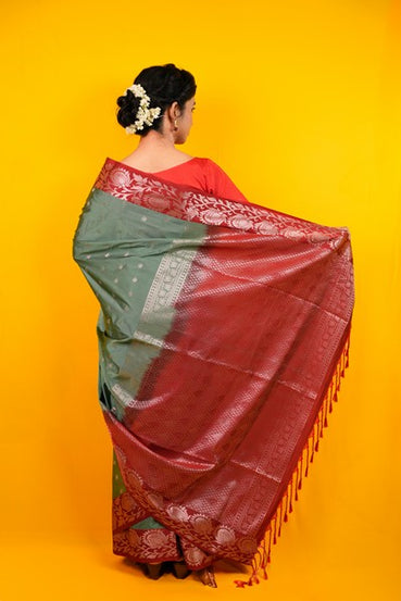 Kanjivaram Silk Sage Green