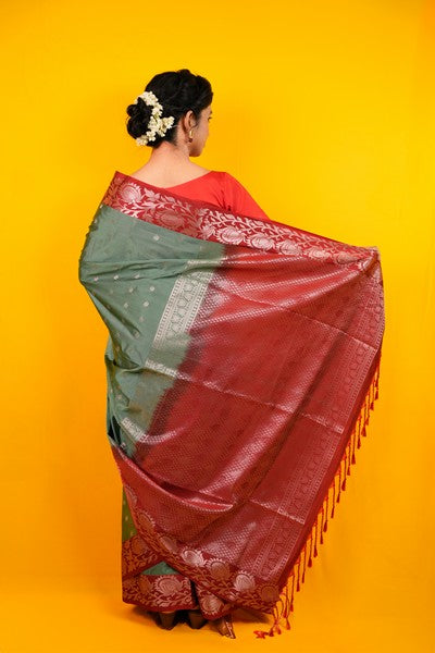 Kanjivaram Silk Sage Green