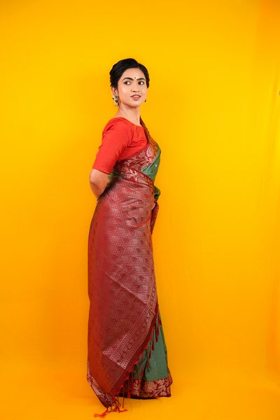 Kanjivaram Silk Sage Green