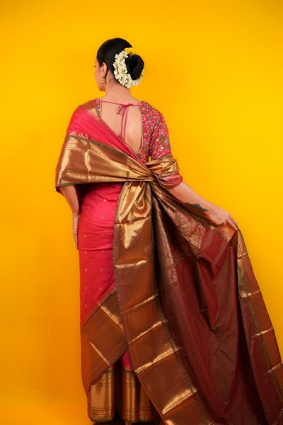 Kanjivaram Silk  Deep Pink