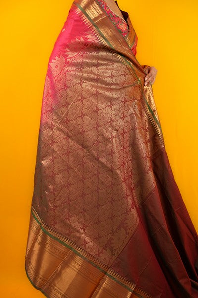 Kanjivaram Silk  Deep Pink