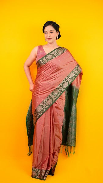 Kanjivaram Silk Dusty Rose