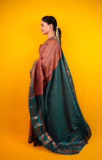Kanjivaram Silk Earthy Brown