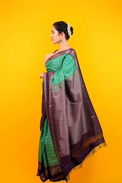Kanchipuram Silk Luminous Green