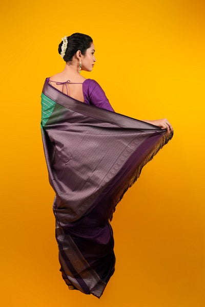 Kanchipuram Silk Luminous Green