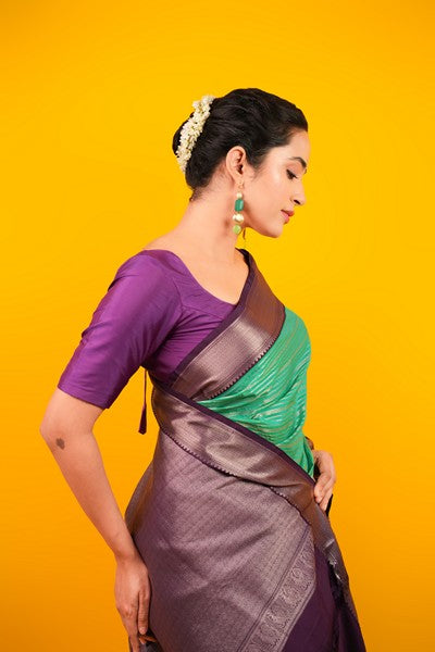 Kanchipuram Silk Luminous Green