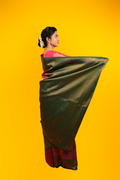 Kanchipuram  Silk  Aubergine Purple