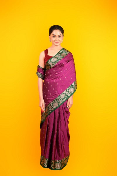 Kanjivaram Silk  Forest Green