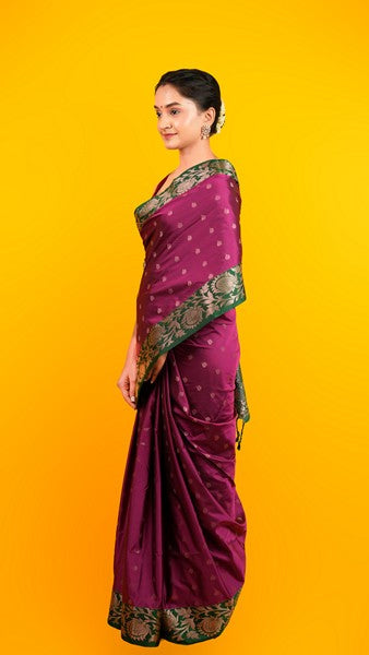 Kanjivaram Silk  Forest Green