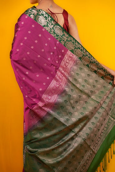 Kanjivaram Silk  Forest Green