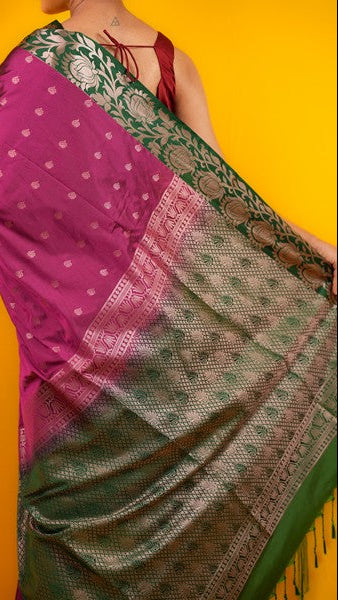 Kanjivaram Silk  Forest Green