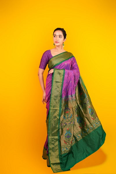 Kanjivaram Silk Vibrant Fuchsia