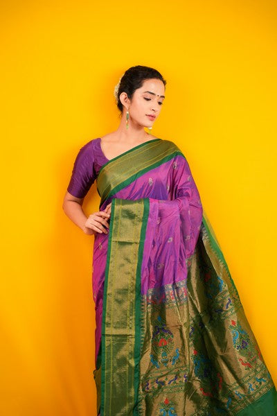Kanjivaram Silk Vibrant Fuchsia