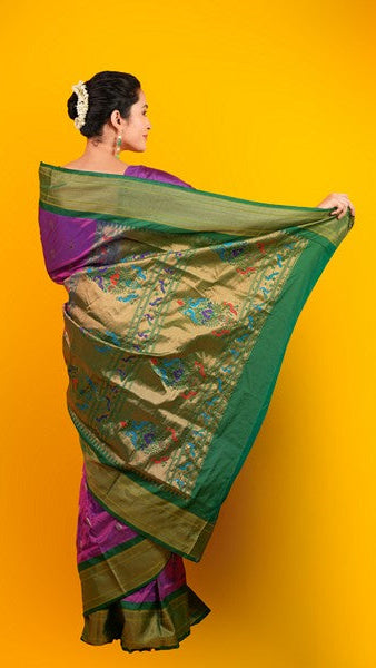 Kanjivaram Silk Vibrant Fuchsia