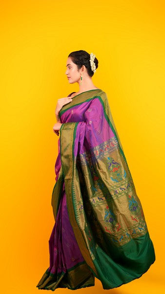 Kanjivaram Silk Vibrant Fuchsia