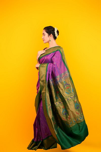 Kanjivaram Silk Vibrant Fuchsia