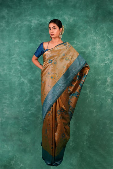 Kanjivaram Silk Light Gold