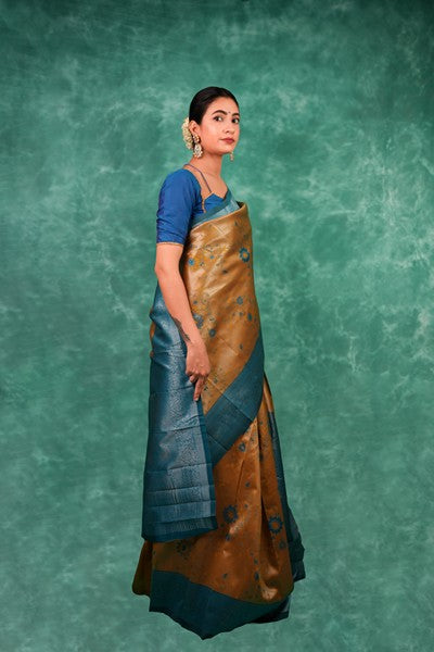 Kanjivaram Silk Light Gold