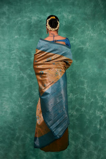 Kanjivaram Silk Light Gold