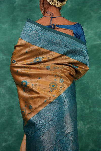 Kanjivaram Silk Light Gold