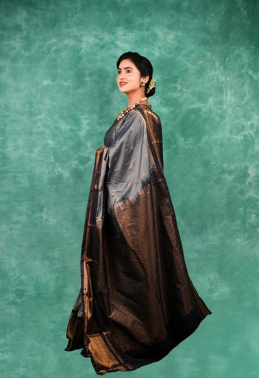 Kanjivaram Silk Gold and Black