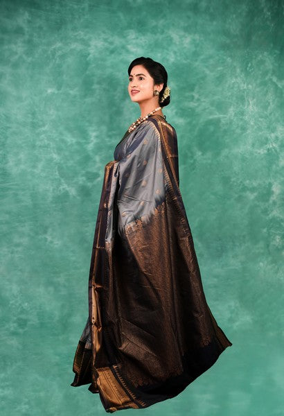 Kanjivaram Silk Gold and Black