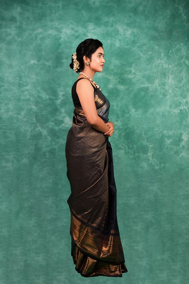 Kanjivaram Silk Gold and Black