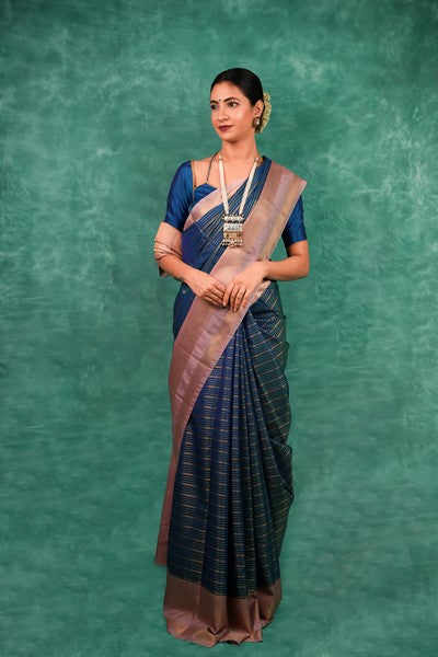 Kanchipuram Silk Navy Blue