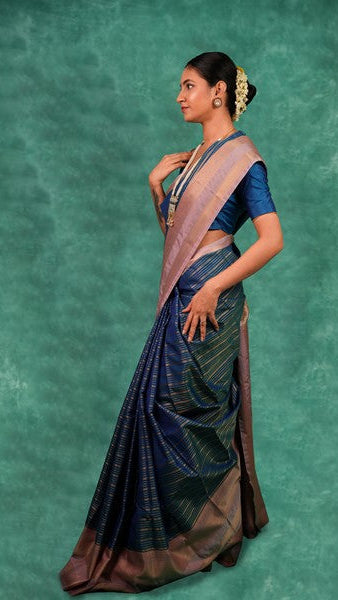 Kanchipuram Silk Navy Blue