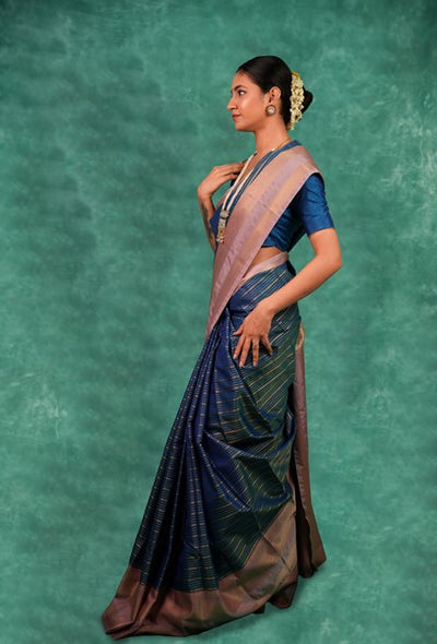 Kanchipuram Silk Navy Blue