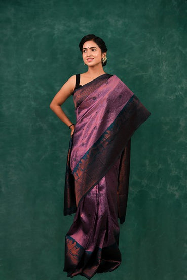 Kanjivaram Silk Wine Color