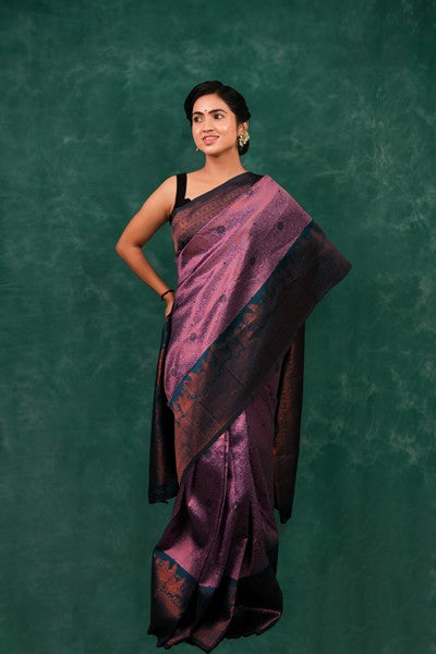 Kanjivaram Silk Wine Color