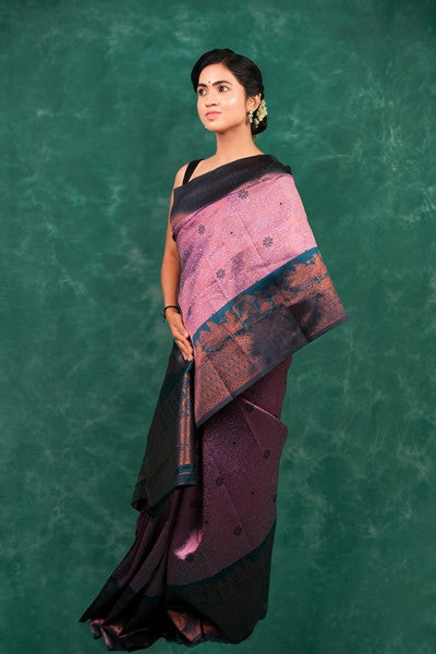 Kanjivaram Silk Wine Color