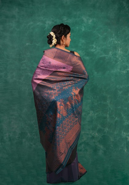 Kanjivaram Silk Wine Color