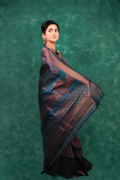 Kanjivaram Silk Wine Color