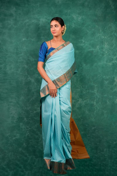 Semi Pattu  Sky Blue