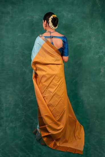 Semi Pattu  Sky Blue