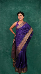 Tussar Silk   Aubergine
